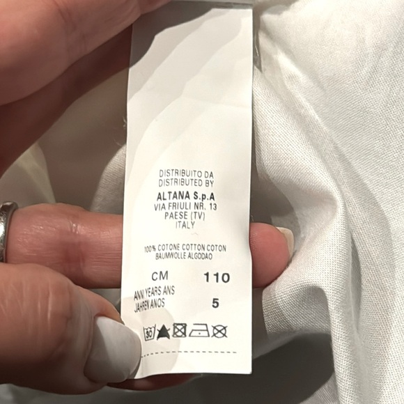 Moschino Bambino White Button Down Shirt 5A - Picture 4 of 7